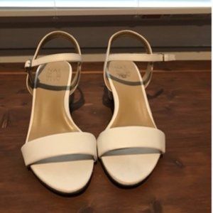 Naturalizer Vera Sandal White Leather Heels